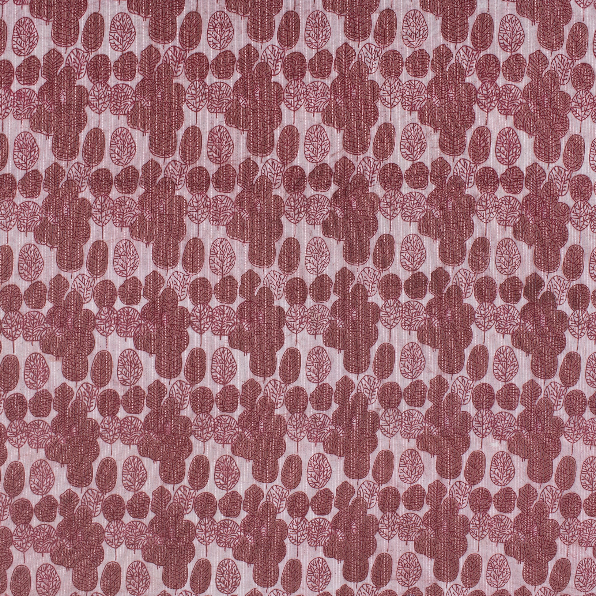 Leaf Print Indian Kantha Cotton Fabric Online