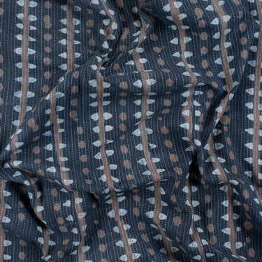 Indigo Block Printed Cotton Kantha Fabric Online