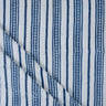 Indigo Stripes Block Printed Kantha Cotton Fabric Online