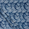 Indigo Blue Leaf Print Pure Cotton Kantha Fabric Online Dmaasa