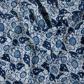 Kantha Cotton Fabric Indigo Blue Leaf Print Online