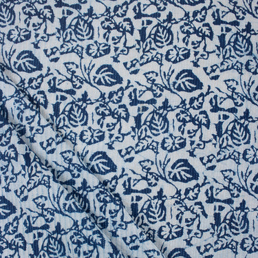 kantha fabric indigo blue print online