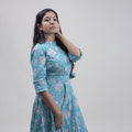 MIdi Dresses For Women Sky Blue Floral Printed Online