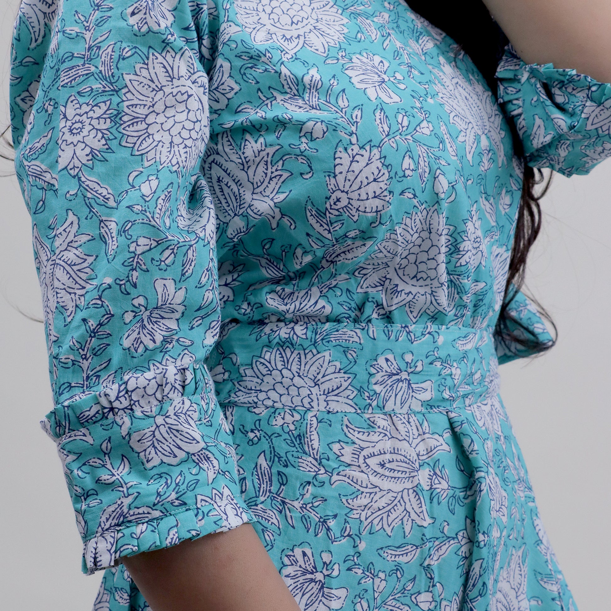 MIdi Dresses For Women Sky Blue Floral Printed Online