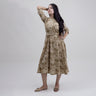 New Model Dress Hand Block Brown Floral Prnted Soft Cotton