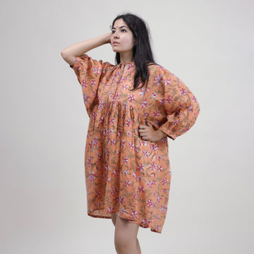 Hand Block Floral Printed Soft Cotton Best Dresses For Women