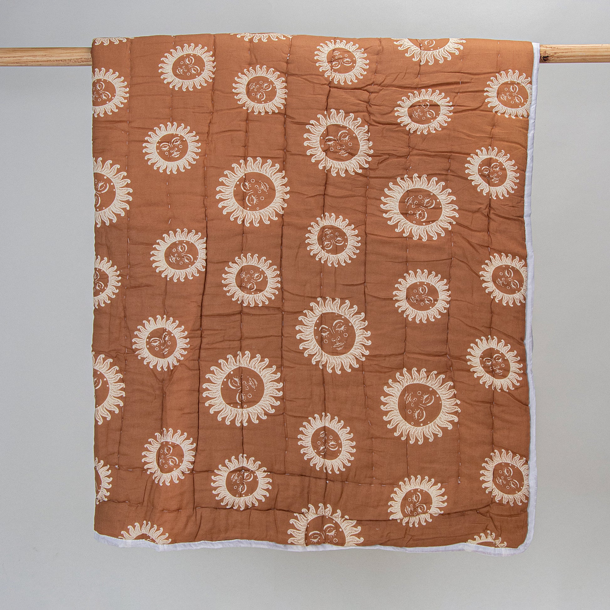 Sun Flower Printed Cotton Baby Blanket Set For Winter Online