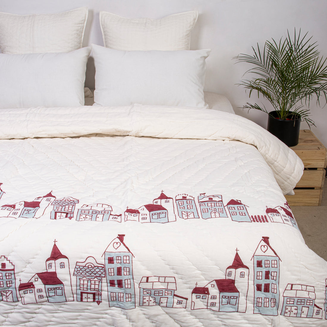 Multicolor Double Bed Jaipuri Cotton Quilt At Wholesale Price