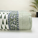 Green Leaf Floral Soft Traditional Cotton Quilt Blanket Online