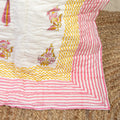 Rajasthani Rajai- Hand Block Floral Print Soft Cotton Traditional