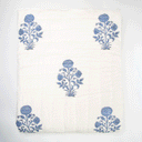 Handmade Luxury Blue Floral Cotton Rajasthan Razai Online