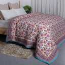 Premium Quality Hand Block Floral Print Jaipuri Quilt