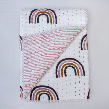 Rainbow Soft Cotton Baby Blankets And Quilts Online