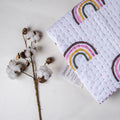 Multicolor Rainbow Soft Cotton Baby Blankets Online