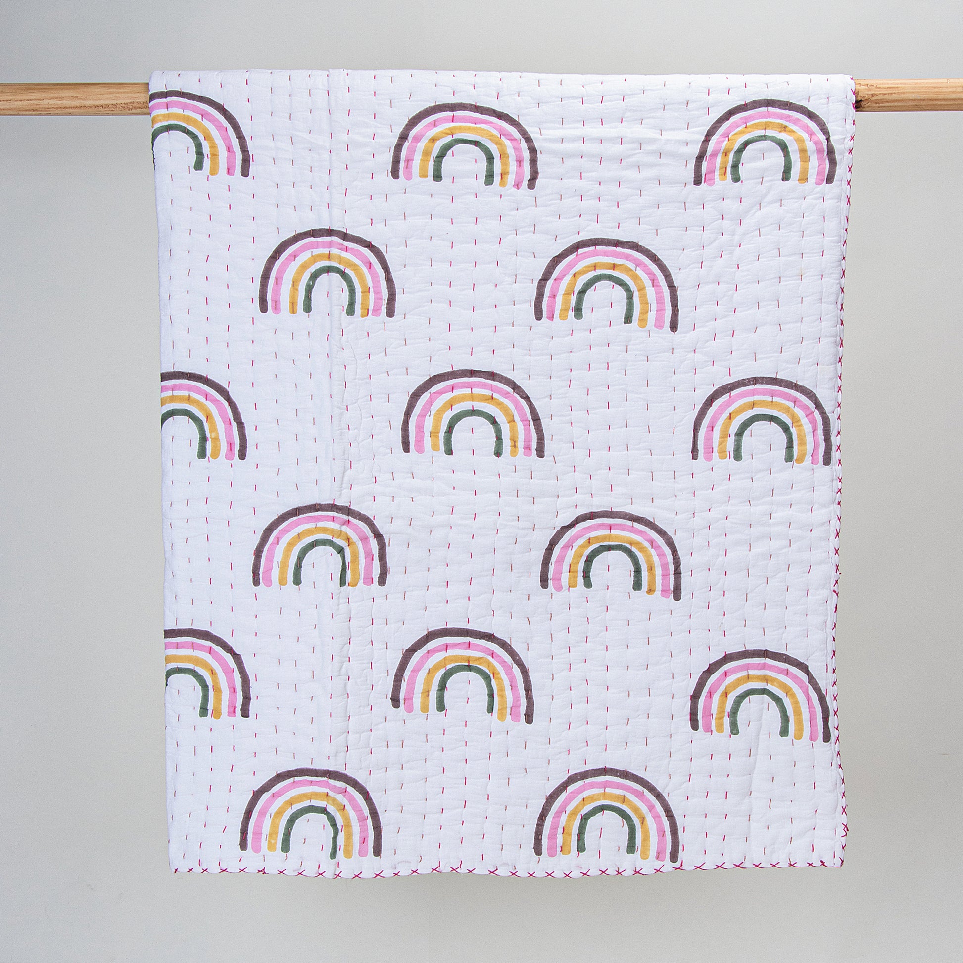 Multicolor Rainbow Soft Cotton Baby Blankets Online