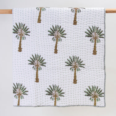 Palm Tree Mulmul Cotton Newborn Blanket Online