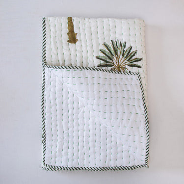 Palm Tree Mulmul Cotton Newborn Blanket Online
