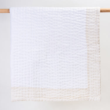 Newborn Baby Blanket Yellow Stripes Cotton