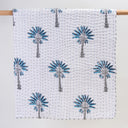 Softest Blue Palm Tree Cotton Baby Boy & Girl Blankets Online