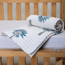 Softest Blue Palm Tree Cotton Baby Boy & Girl Blankets Online