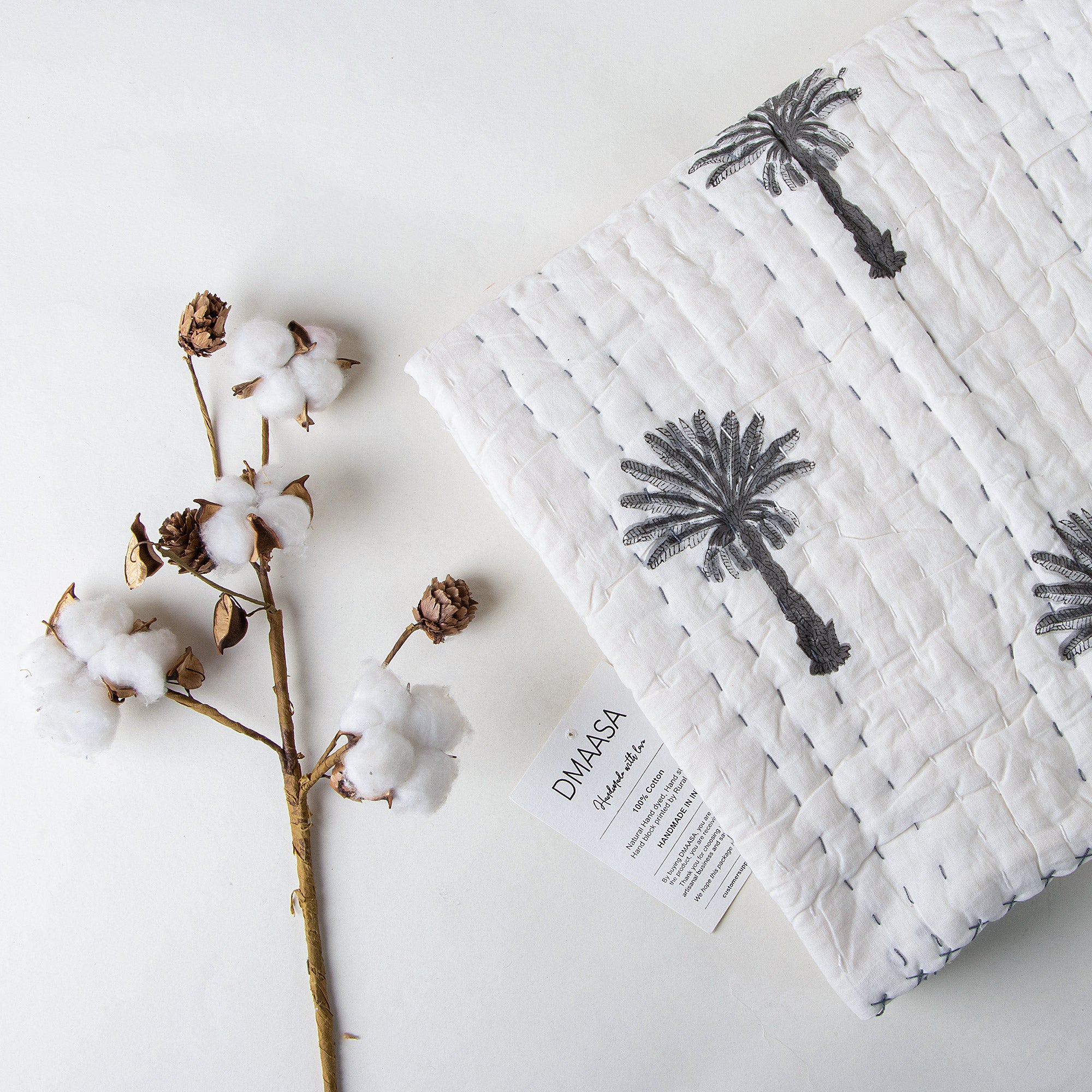 Muslin Baby Blankets Grey Palm Tree Soft Cotton Online