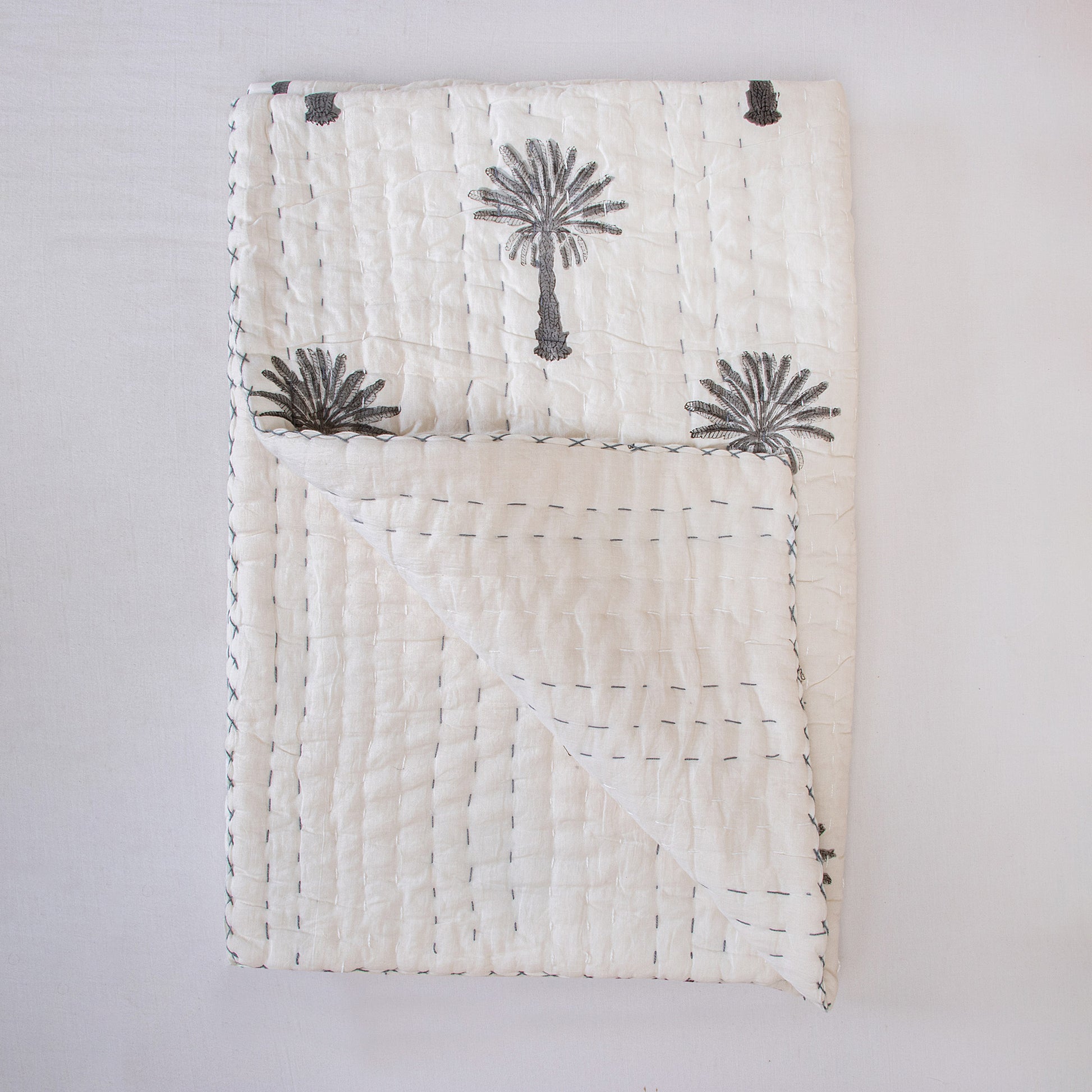 Muslin Baby Blankets Grey Palm Tree Soft Cotton Online