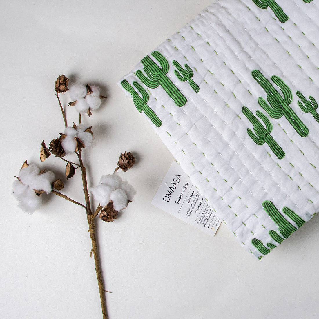 Soft Baby Blankets Green Cactus Cotton Online