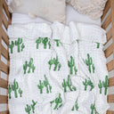 Soft Baby Blankets Green Cactus Cotton Online