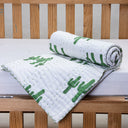 Soft Baby Blankets Green Cactus Cotton Online