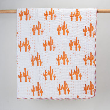 Baby AC Quilt In Cactus Soft Cotton Reversible Online
