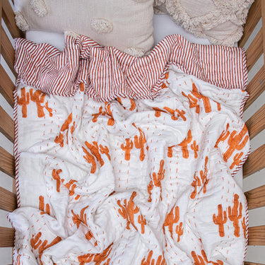 Baby AC Quilt In Cactus Soft Cotton Reversible Online