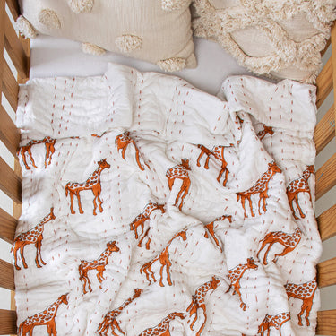 Softest & Stylish Giraffe Print Soft Cotton Baby Blanket Online