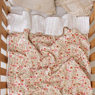 Baby Blankets For Winter Floral Printed Soft Mulmul Cotton Newborn