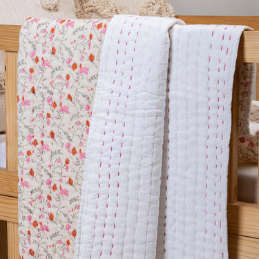 Baby Blankets For Winter Floral Printed Soft Mulmul Cotton Newborn