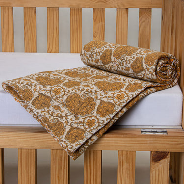 Newborn Baby Blanket Brown Floral Printed Soft Mulmul Cotton Online