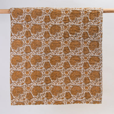 Newborn Baby Blanket Brown Floral Printed Soft Mulmul Cotton Online