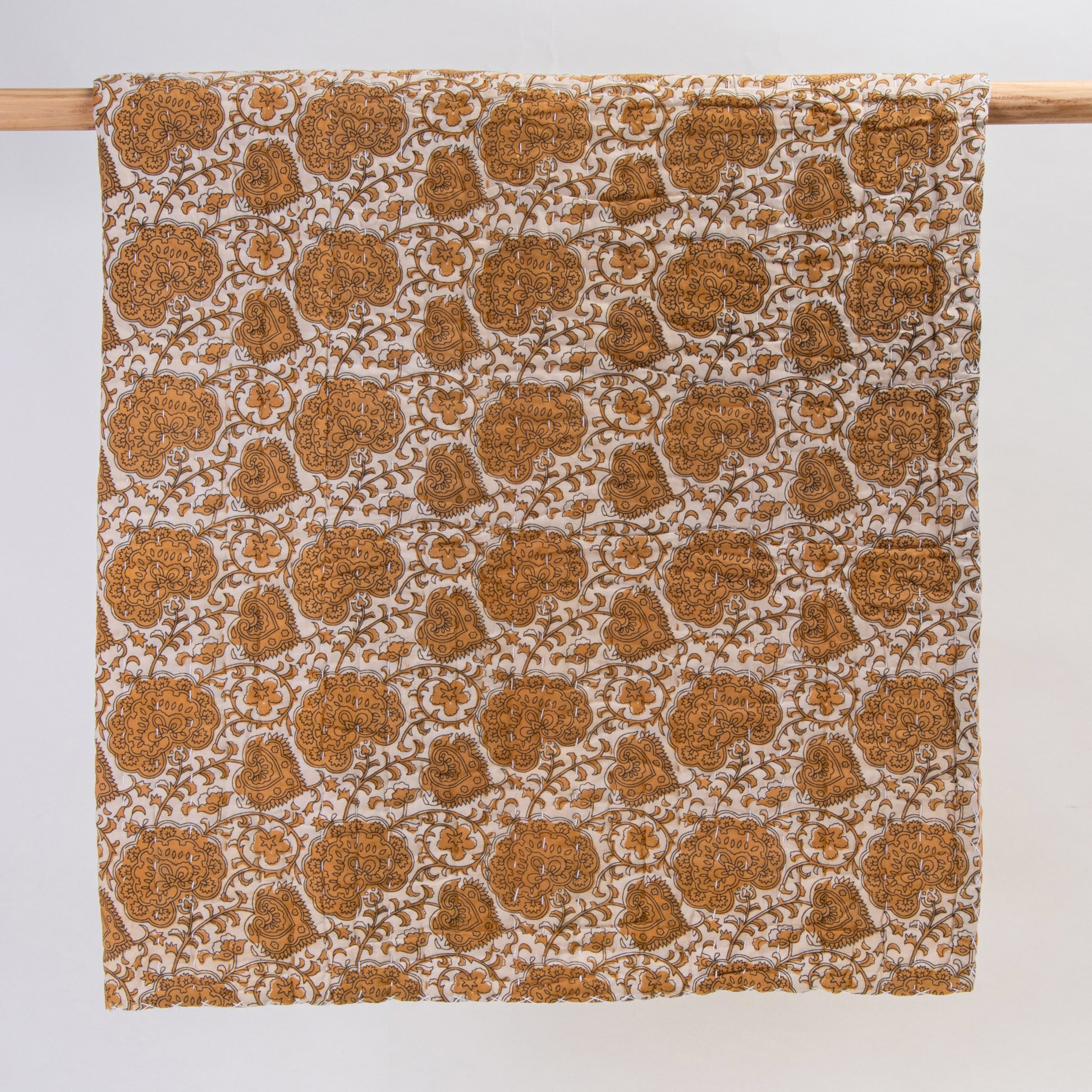 Newborn Baby Blanket Brown Floral Printed Soft Mulmul Cotton Online