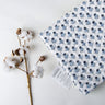 Cotton Baby Blankets Sky Blue Floral Printed Soft Mulmul
