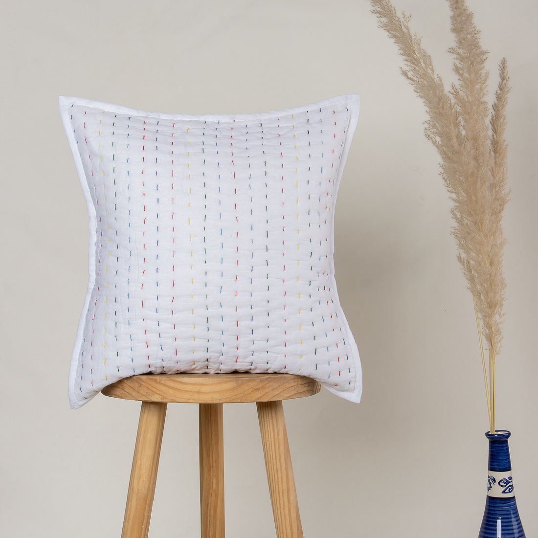 Sofa Cushion Covers Premium Kantha Solid Online