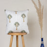 Green Palm Tree Printed Kantha 18x18 Cushion Covers Online