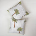 Green Date Palm Tree Print Cotton Cushion Cover Set of 5 Online