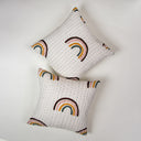 Rainbow Block Print Cotton Quilted Cushion Cover Patterns Online