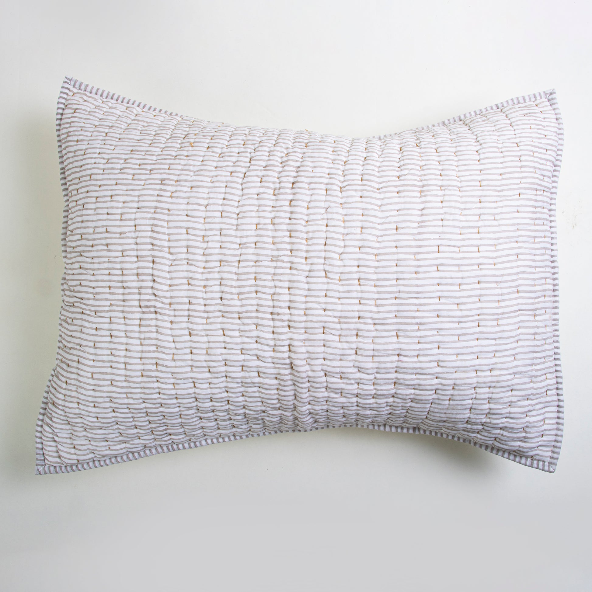 Pure Cotton Handmade Kantha Stripe Pillow Covers
