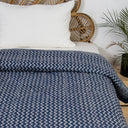 Bed Quilt Indigo Blue Wave Printed Pure Cotton Online