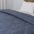 Bed Quilt Indigo Blue Wave Printed Pure Cotton Online