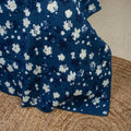 Indigo Blue Abstract Design Pure Cotton Machin Quilts