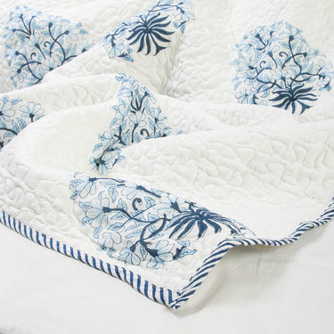 Hand Block Plant Print Machine Quilts & Comforters Online