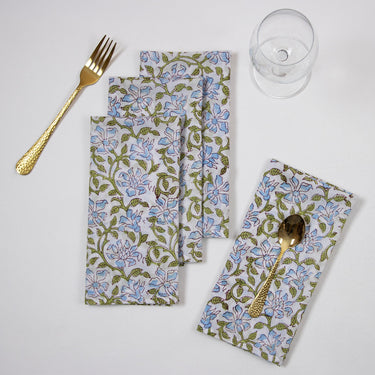 Hand Block Cotton Eco Friendly Reusable Cloth Napkins