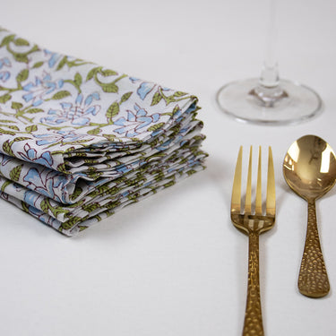 Hand Block Cotton Eco Friendly Reusable Cloth Napkins