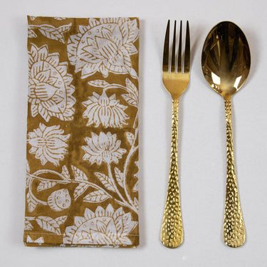 Flower Printed Soft Natural Cotton Napkins Reusable